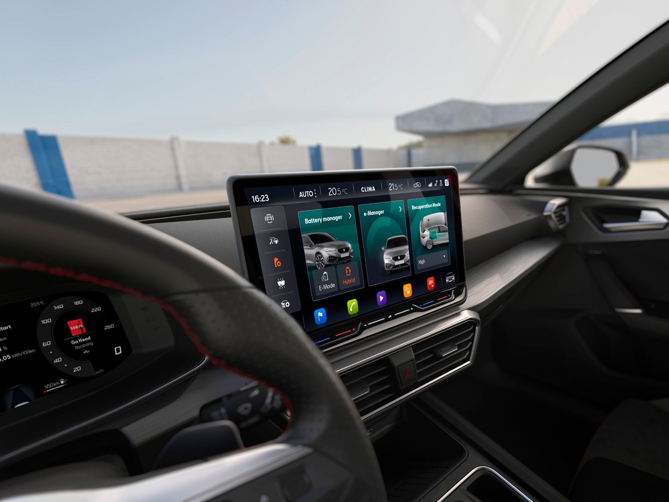 Funkce e-manager pro vozy SEAT Leon e-hybrid
