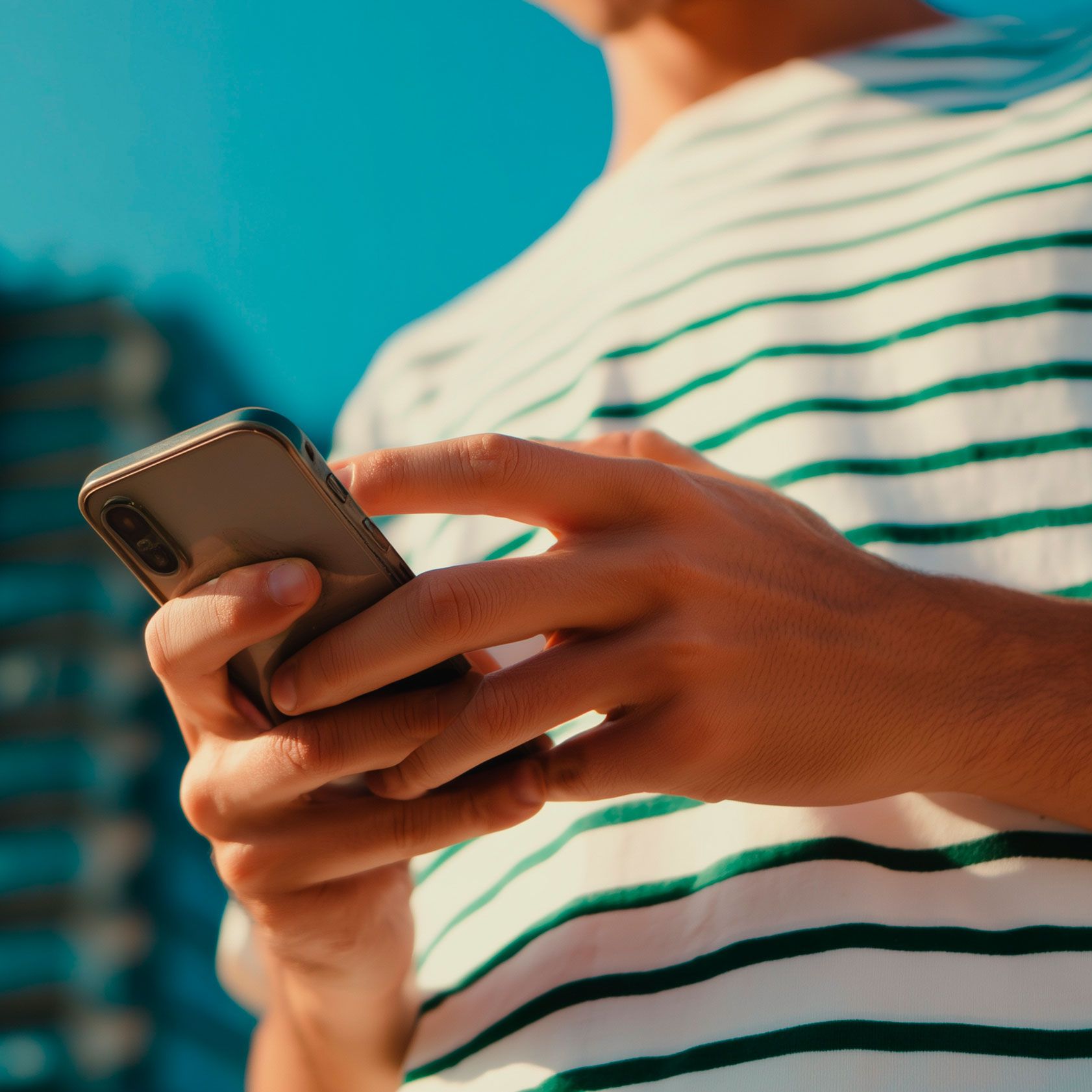 Person hält ihr Smartphone und nutzt die My SEAT App